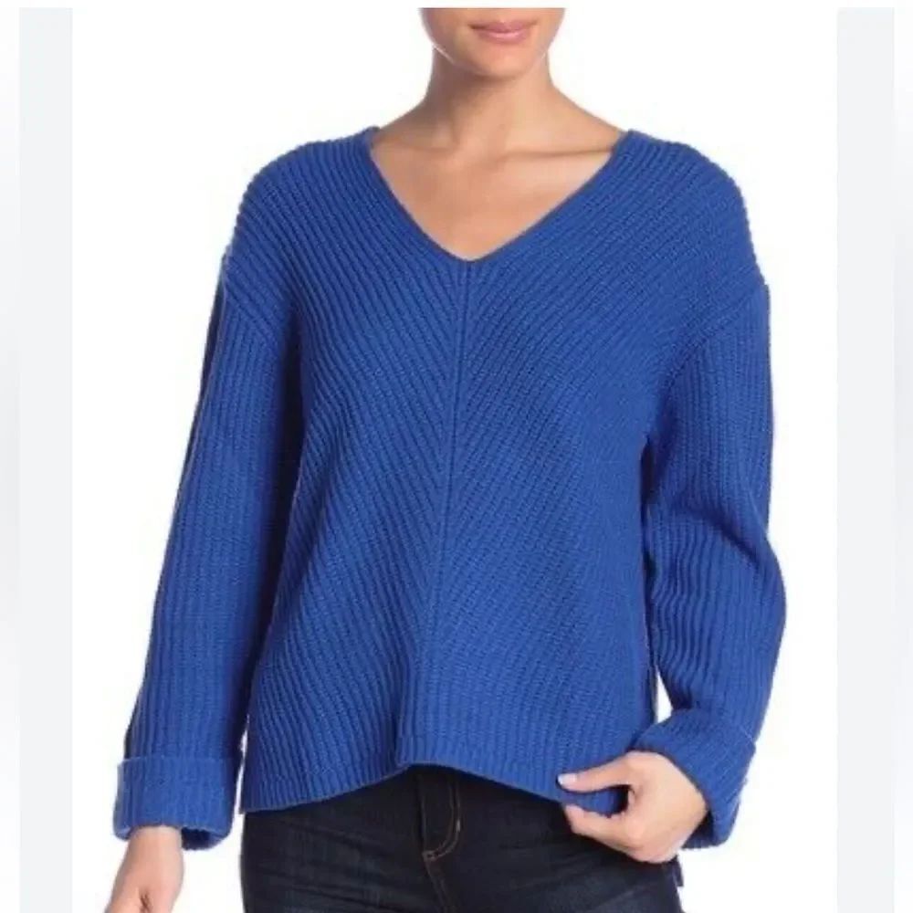 Cotton Emporium Women’s Blue Chunky Knit Sweater Size Medium NWOT